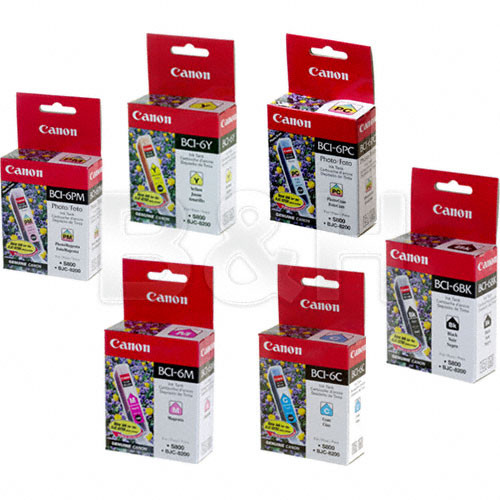 Canon Bci 6 Color Ink Cartridge Set 6 Inks Bandh Photo Video