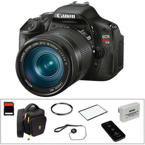Canon EOS Rebel T3i DSLR Camera Essential Kit with EFS 18135mm