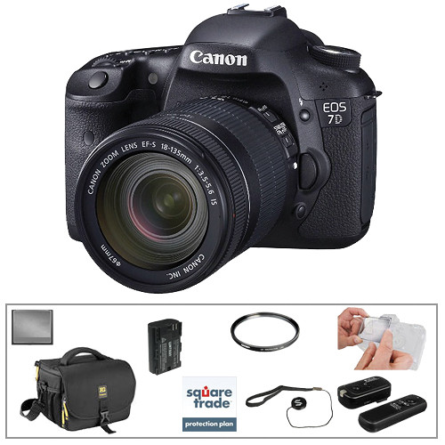 Canon EOS 7D DSLR Camera with 18135mm Lens Basic Kit B&H Photo