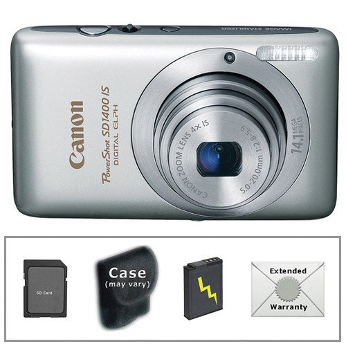 Canon PowerShot SD1400 IS Digital ELPH with Deluxe Accessory Kit