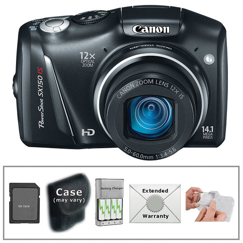 Canon PowerShot SX150 IS Digital Camera with Deluxe Accessory