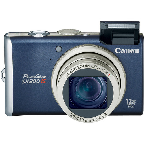Canon PowerShot SX200 IS Digital Camera (Blue) with Basic