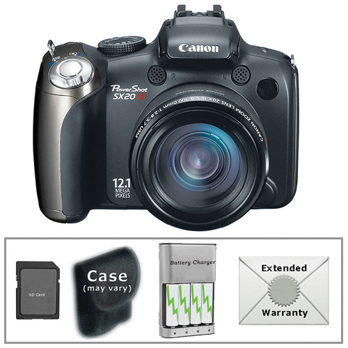 Canon PowerShot SX20 IS Digital Camera With Deluxe Accessory Kit