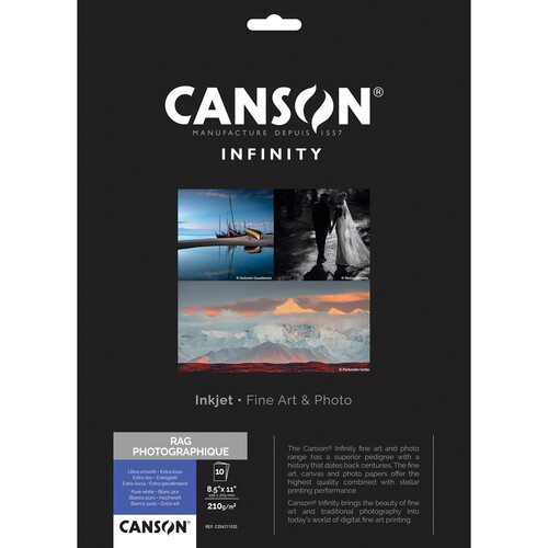 Canson Infinity Rag Photographique Paper (210 gsm 8.5 x 11