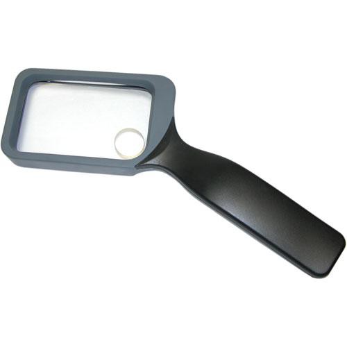 Carson HandHeld Series 2x Rectangular Handheld Magnifier with 6.5x Spot Lens for Reading, Hobby, Crafts, Inspection and Low Vision Tasks (JS-18)