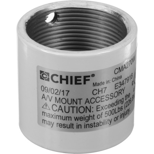 Chief CMA270B Threaded Pipe Coupler (White)
