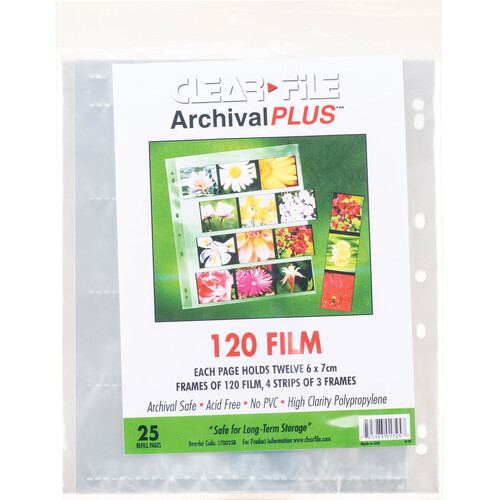 ClearFile Archival-Plus Negative Page 6x7cm - 25 Pages
