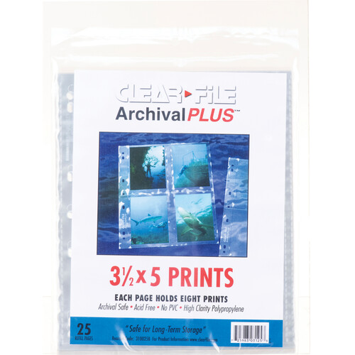ClearFile Archival-Plus Print Page Holds Eight 3.5 x 5