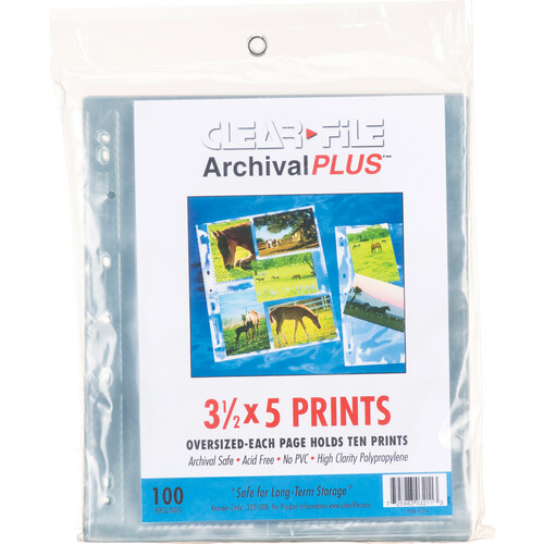 ClearFile Archival-Plus Print Page Holds Ten 3.5 x 5