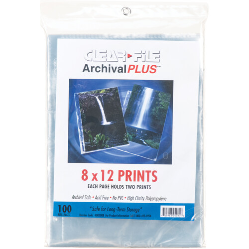 ClearFile Archival-Plus Print Page Holds Two 8 x 12