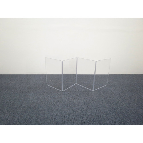 ClearSonic A18 4-Section Acrylic Drum Shield with Flexible Full-Length Hinges and Cable Cutouts