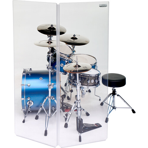 ClearSonic A5 2-Section Acrylic Drum Shield with Flexible Full-Length Hinges and Cable Cutouts
