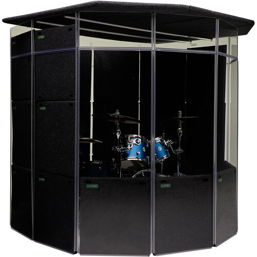 ClearSonic MiniMegaPac Portable Drum and Sound Isolation Booth (Dark Gray)