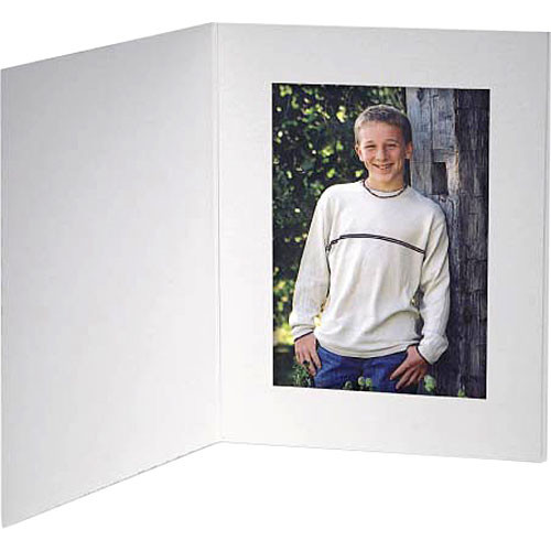Collector's Gallery White Contemporary Portrait Folder with Plain Border for 4 x 6