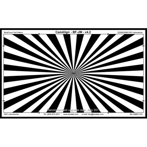 DSC Labs Backfocus Expanded Junior Focus Pattern Chart