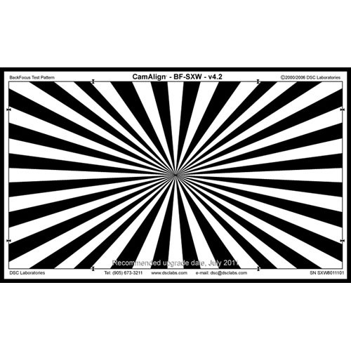 DSC Labs Backfocus Expanded Super Maxi Focus Pattern Chart
