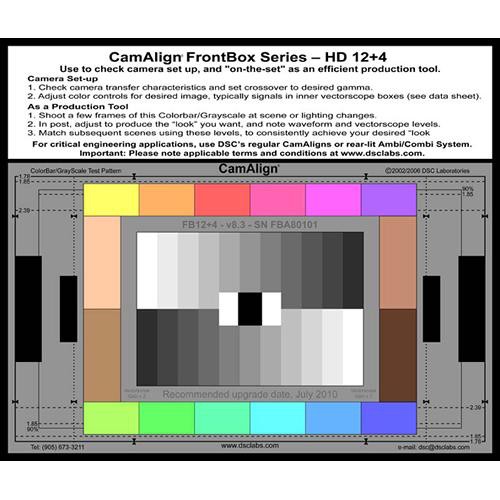 DSC Labs  FrontBox 12+4 Test Chart FB12+4