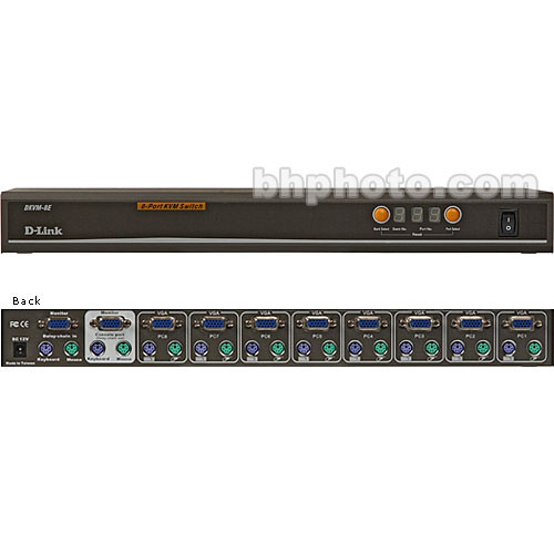 D Link Dkvm 8e 8 Port Ps 2 Kvm Switch Dkvm 8e B H Photo Video