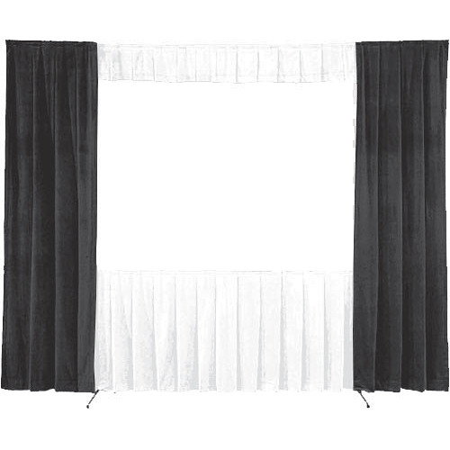 Da-Lite 36694 Wing Drapes ONLY for the 9 x 12' Fast-Fold Deluxe Frame (One Pair Black)