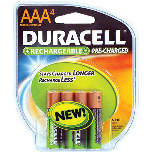 Duracell AAA NiMH PreCharged Rechargeable Batteries DX2400R4