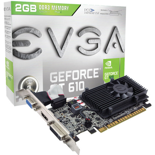 EVGA NVIDIA GeForce GT 610 Graphics Card 02G-P3-2619-KR B&H