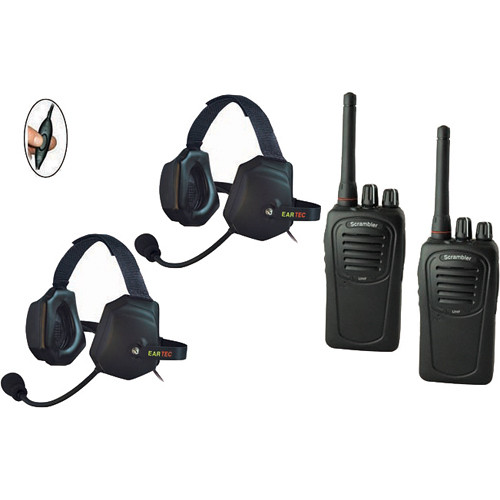Eartec 2-User SC-1000 Two-Way Radio with XTreme Inline PTT Headsets