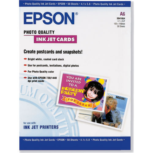 Epson Photo Quality Inkjet Cards S041054 B&H Photo Video