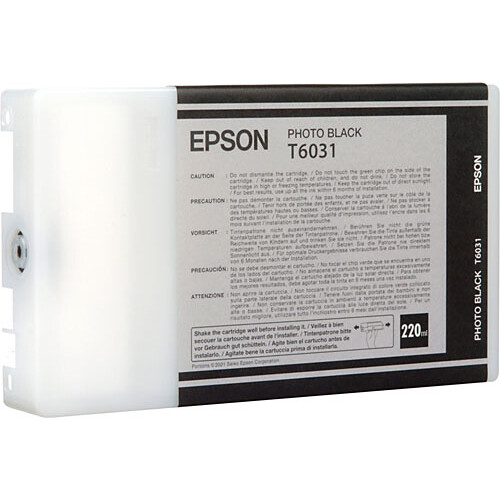 Epson T603100 Photo Black UltraChrome K3 Ink Cartridge (220mL)