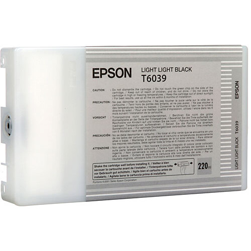 Epson T603900 Light Light Black UltraChrome K3 Ink Cartridge (220mL)