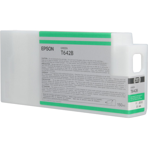Epson T642B00 Green UltraChrome HDR Ink Cartridge for Select Stylus Pro Printers (150 mL)