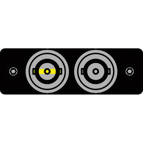 FSR IPS-V120S-BLK BNC (Y/W) to BNC Bulkhead Insert Plate (Black)