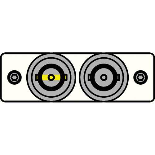 FSR IPS-V120S-WHT BNC (Y/W) to BNC Bulkhead Insert Plate (White)
