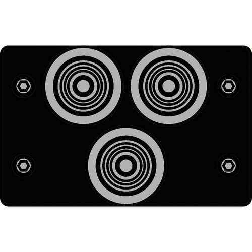 FSR IPS-V231D-BLK RCA (GRN/BLU/RED) to BNC Bulkhead Insert Plate (Black)