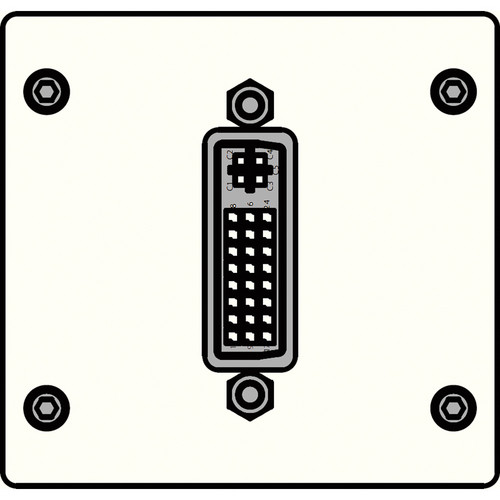 FSR IPS-V611T-WHT DVI-I Female to DVI-I Female Insert Plate (White)