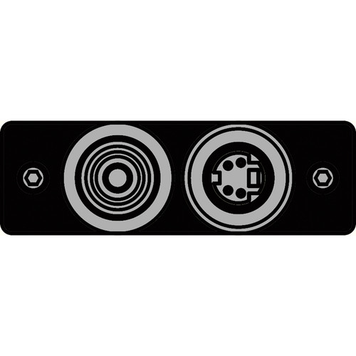 FSR IPS-V921S-BLK RCA (YEL) to BNC-S-Video to S-Video Insert Plate (Black)