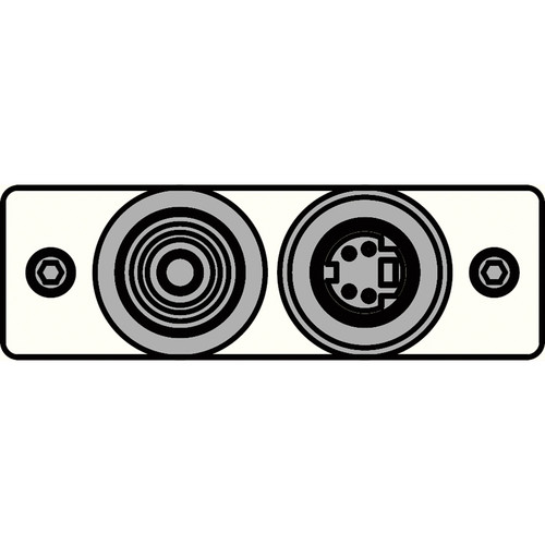 FSR IPS-V921S-WHT RCA (YEL) to BNC-S-Video to S-Video Insert Plate (White)