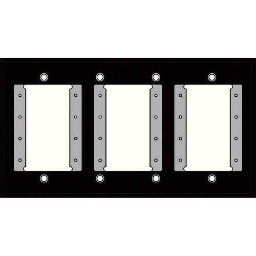 FSR IPS-WP1Q-BLK 4 Gang Wall Plate (Black)
