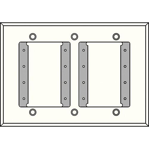 FSR IPS-WP1T-WHT 3 Gang Wall Plate (White)