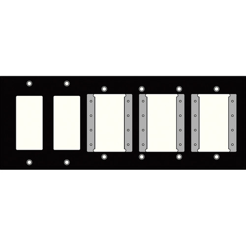 FSR IPS-WP2H-BLK 6 Gang Wall Plate (Black)