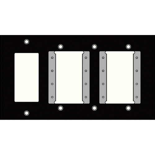 FSR IPS-WP3Q-BLK 4 Gang Wall Plate (Black)