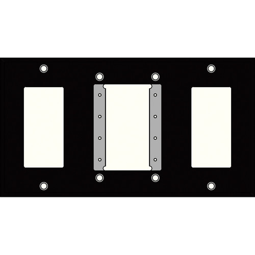 FSR IPS-WP4Q-BLK 4 Gang Wall Plate (Black)