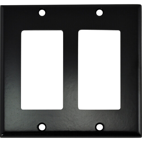 FSR SS-DPLT2-BLK Decora Wall Plate (2-Gang Black)