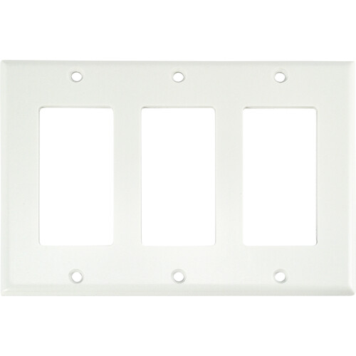 FSR SS-DPLT3-WHT Decora Wall Plate (3-Gang White)