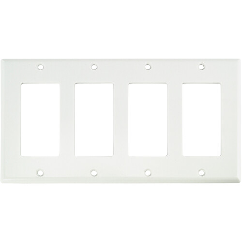 FSR SS-DPLT4-WHT Decora Wall Plate (4-Gang White)