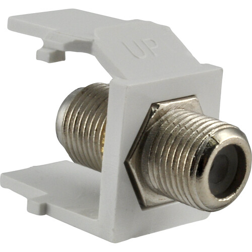 FSR SS-FCON-WHT F-Type Pass-Thru Snap-In Connector (White)