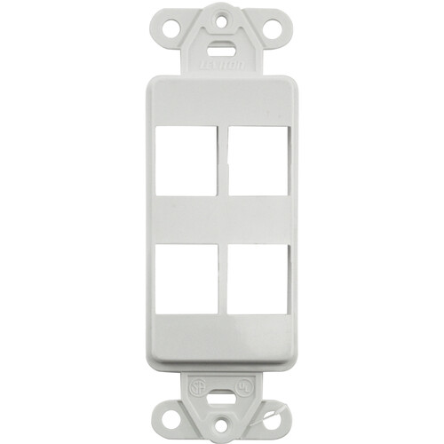 FSR SS-PORT4-WHT 4-Port Plate (White)