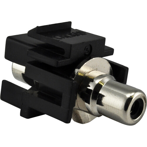 FSR SS-RCA-B-BLK RCA (Black) Pass-Thru Snap-In Connector (Black)
