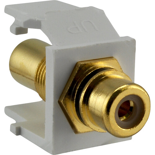 FSR SS-RCA-B-WHT RCA (Black) Pass-Thru Snap-In Connector (White)