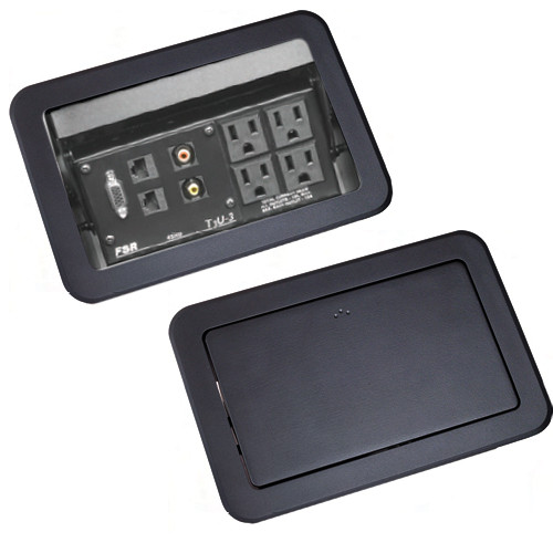 FSR T3U-3R-BLK Table Box with Cover (Black)