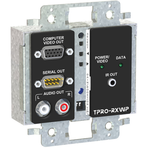 FSR TPRO-RXWPD-BLK 2-Gang Wall Plate Receiver (Black)